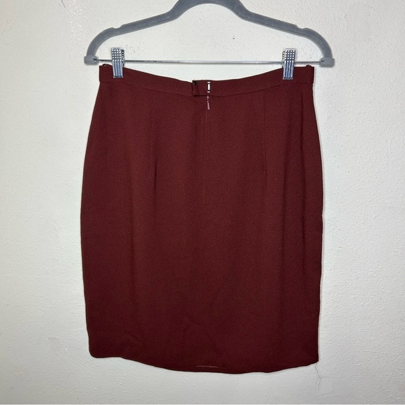 Vintage D'ore by Della Roufogali Brown Pencil Skirt Size 10 - Picture 7 of 7